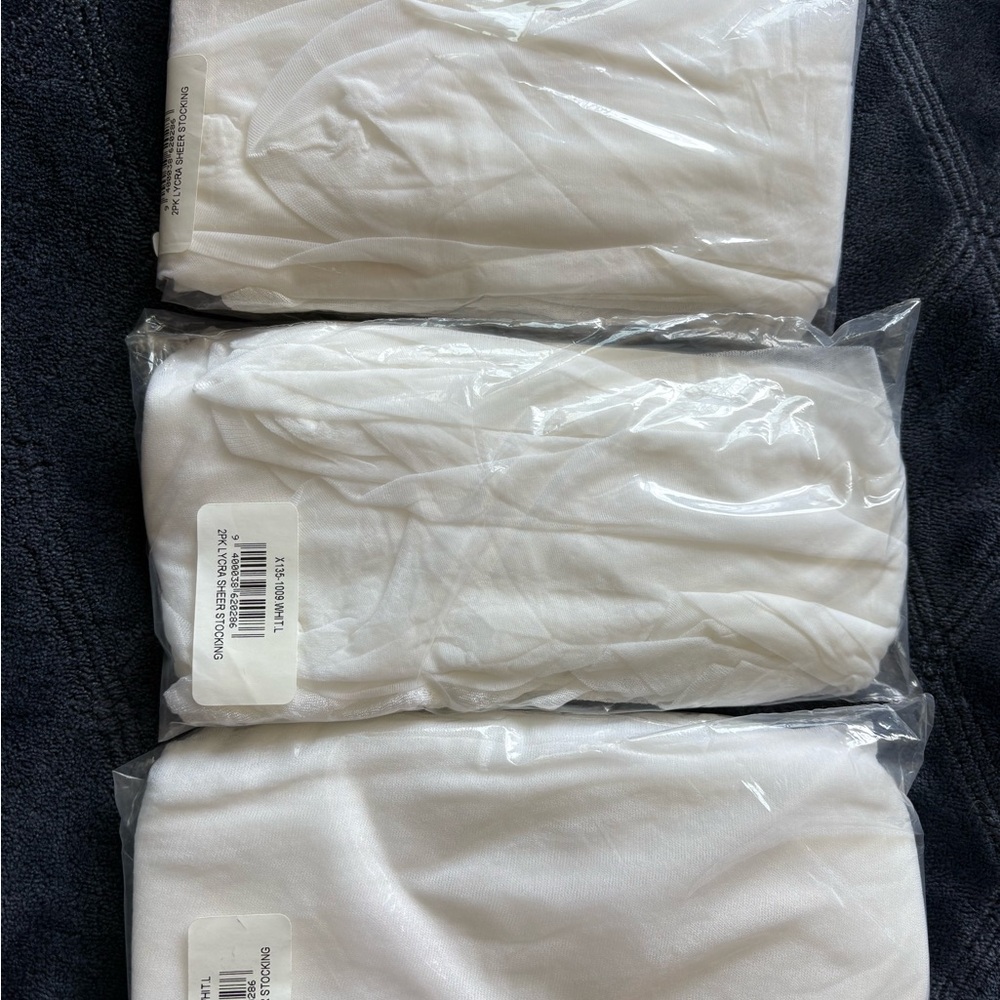 Frederick's of Hollywood White Stockings